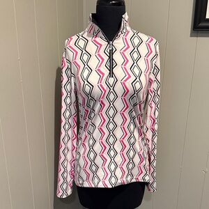 Tail Pink and Black Geometric Utility Running Workout Outdoor Jacket